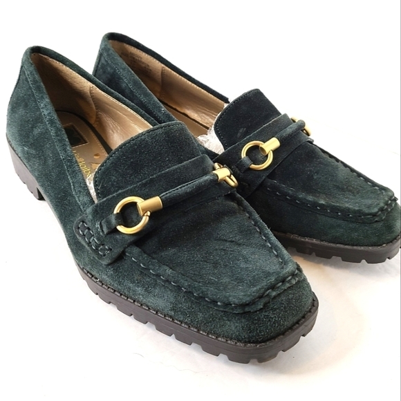 Liz Claiborne Green Suede Loafer sz 8 - Picture 4 of 14